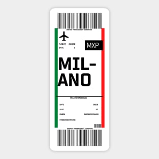 Boarding pass for Milan Sticker